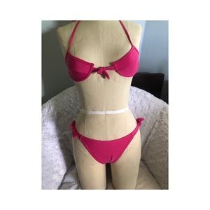 Hot pink bikini